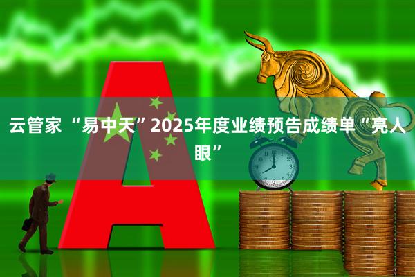 云管家 “易中天”2025年度业绩预告成绩单“亮人眼”