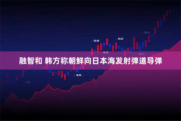 融智和 韩方称朝鲜向日本海发射弹道导弹