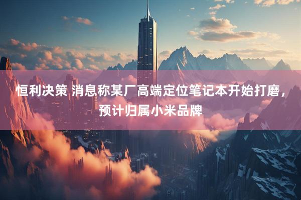 恒利决策 消息称某厂高端定位笔记本开始打磨，预计归属小米品牌