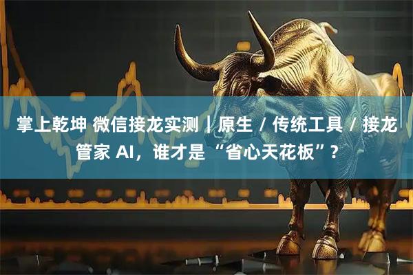 掌上乾坤 微信接龙实测｜原生 / 传统工具 / 接龙管家 AI，谁才是 “省心天花板”？